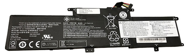 Datorbatteri Ersättning för  Lenovo ThinkPad-Yoga-L380-20M50013GE