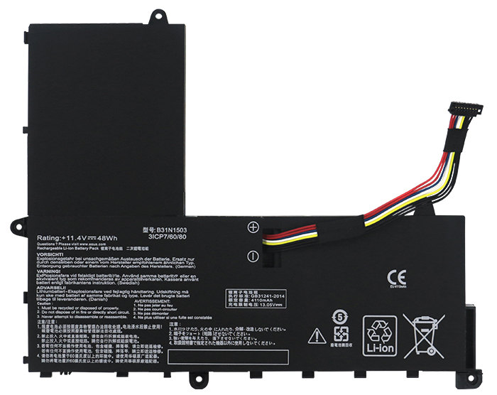 Datorbatteri Ersättning för  asus EeeBook-E202SA-1D