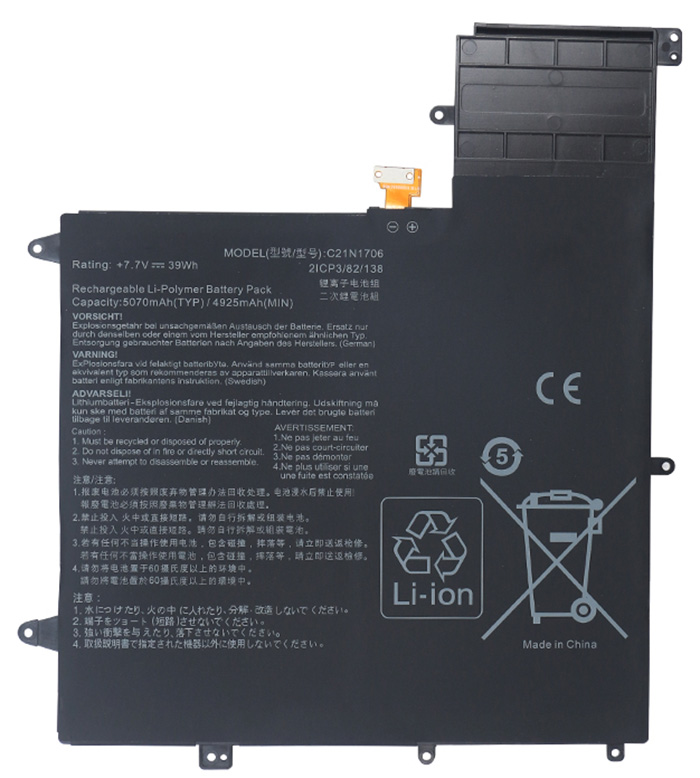 Datorbatteri Ersättning för  ASUS C21N1706