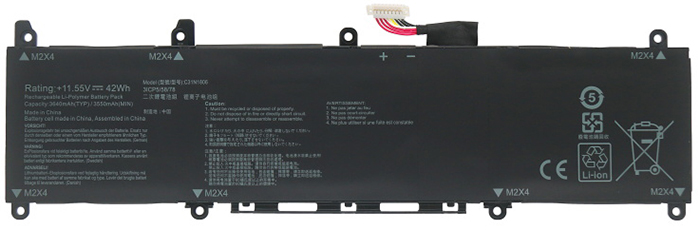 Datorbatteri Ersättning för  ASUS VivoBook-S13-S330FA