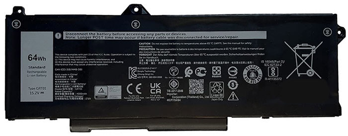 Datorbatteri Ersättning för  dell Latitude-5531