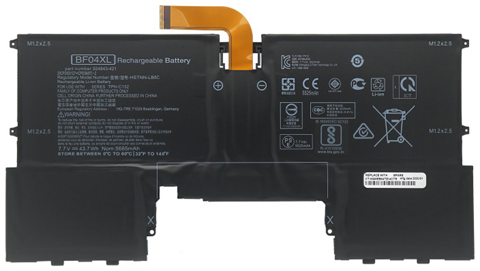 Datorbatteri Ersättning för  Hp HSTNN-LB8C