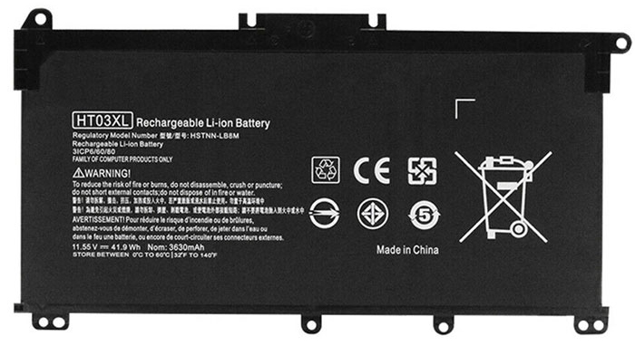 Datorbatteri Ersättning för  HP 15-DA0027TX