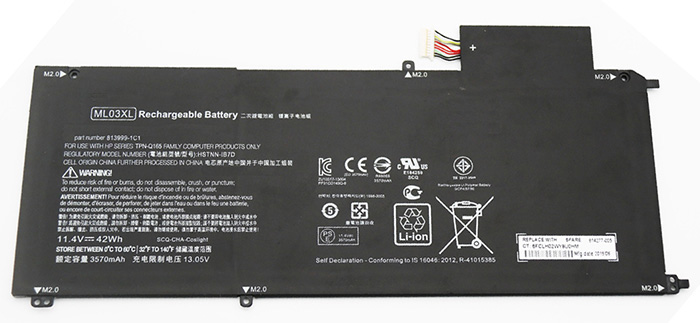 Datorbatteri Ersättning för  hp 813999-1C1