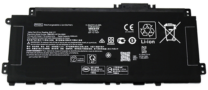 Datorbatteri Ersättning för  HP Pavilion-X360-Convertible-14-DW1009NS