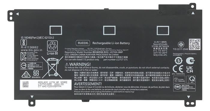 Datorbatteri Ersättning för  HP  L12717-1C1