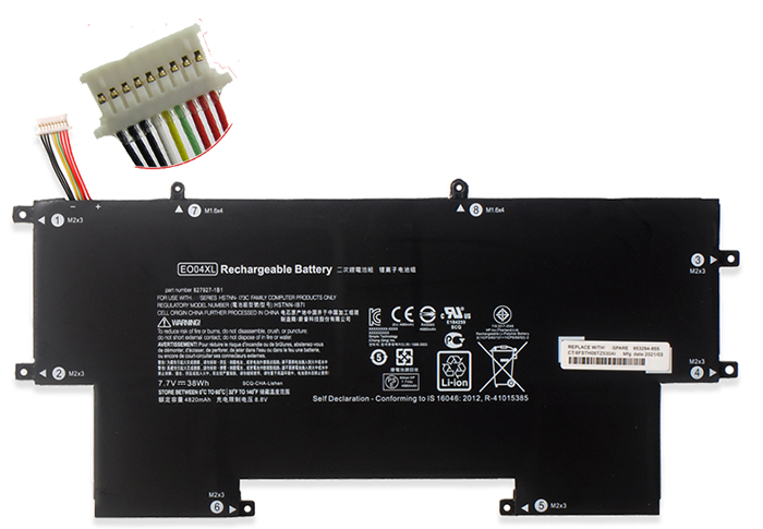 Datorbatteri Ersättning för  Lenovo 827927-1B1