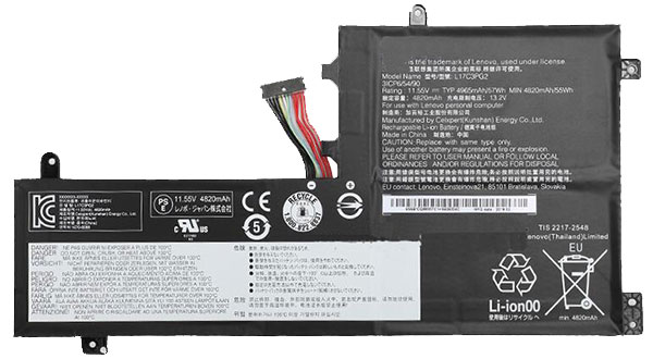 Datorbatteri Ersättning för  LENOVO L17M3PG2