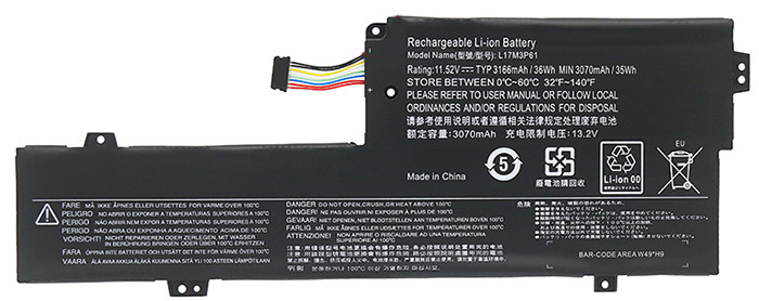 Datorbatteri Ersättning för  LENOVO Ideapad-Flex-6-14IKB07