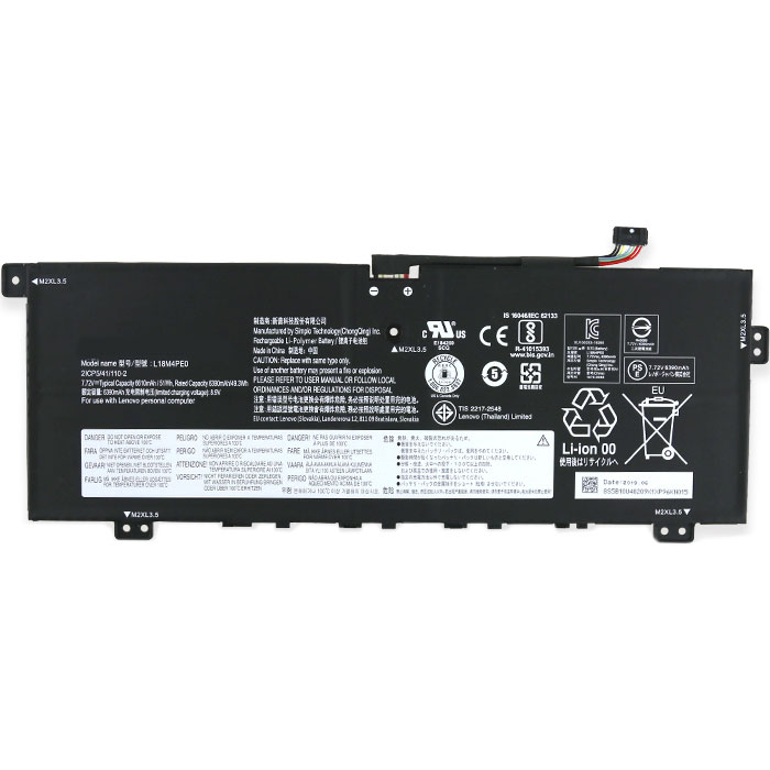 Datorbatteri Ersättning för  Lenovo YogaC740-14IML-81TC002RGE